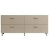 String Furniture Relief chest of drawers with legs, low, beige