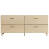 String Furniture Relief chest of drawers with legs, low, ash