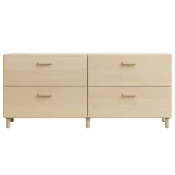 String Furniture Relief chest of drawers with legs, low, ash