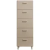 String Furniture Relief chest of drawers with legs, tall, beige