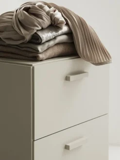 String Furniture Relief chest of drawers with legs, tall, beige