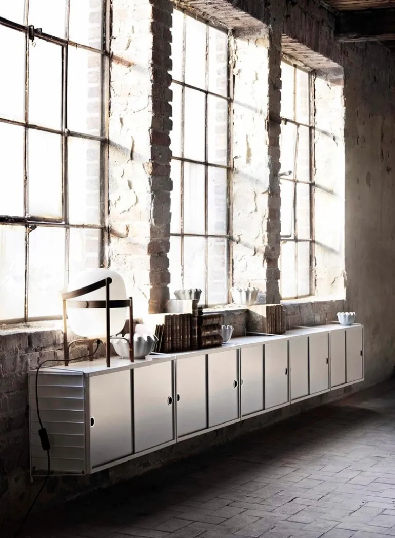 String Furniture String cabinet, 78 x 30 cm, white