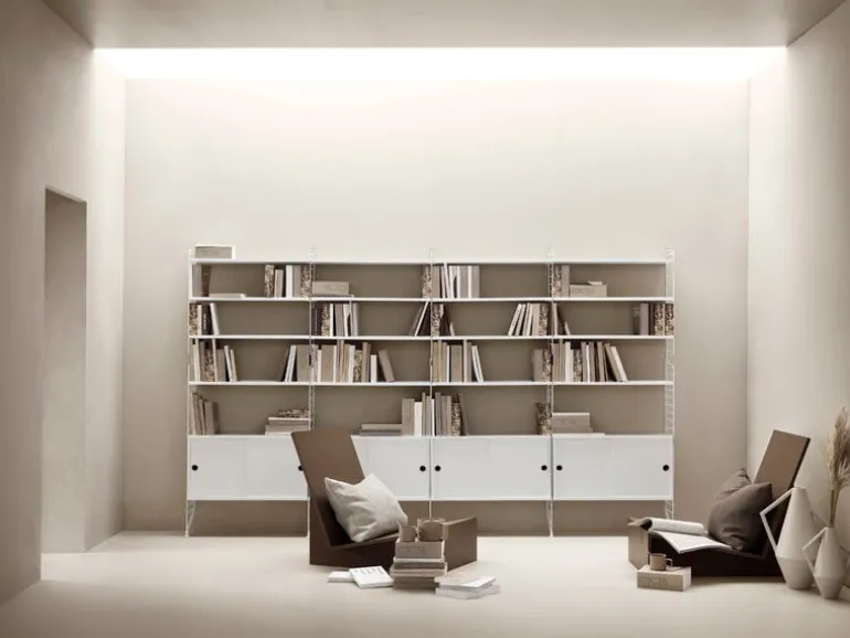 String Furniture String cabinet, 78 x 30 cm, white