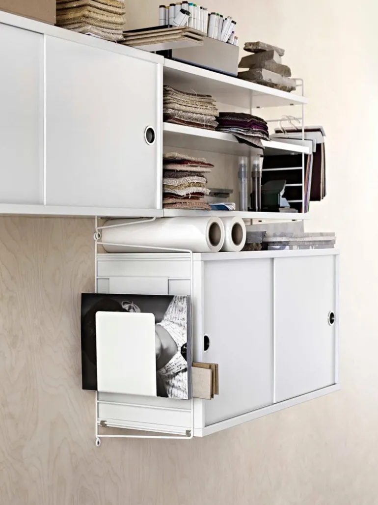 String Furniture String cabinet, 78 x 30 cm, white