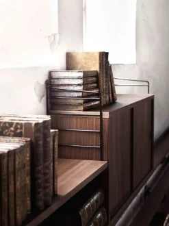 String Furniture String cabinet, 78 x 30 cm, walnut