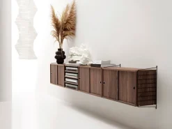String Furniture String cabinet, 78 x 30 cm, walnut