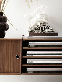 String Furniture String cabinet, 78 x 30 cm, walnut