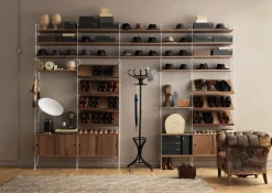 String Furniture String cabinet, 78 x 30 cm, walnut