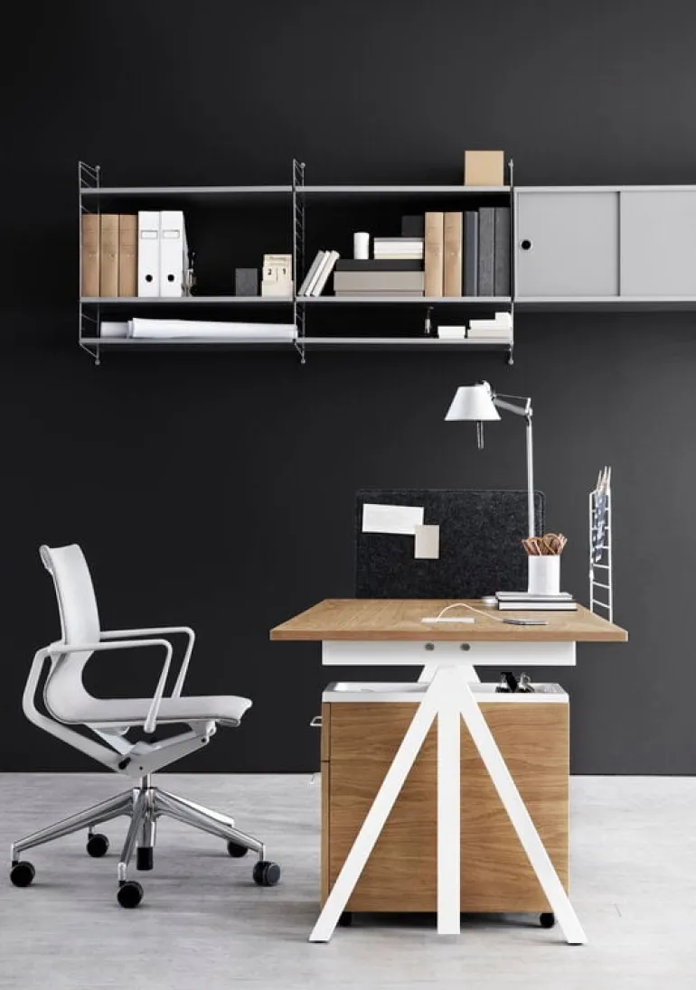 String Furniture String cabinet, 78 x 30 cm, grey