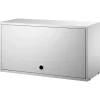 String Furniture String cabinet with flip door, 78 x 30 cm, grey
