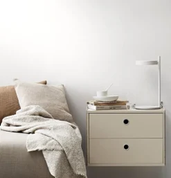 String Furniture String chest with 2 drawers, 58 x 30 cm, beige