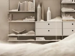 String Furniture String chest with 2 drawers, 58 x 30 cm, beige