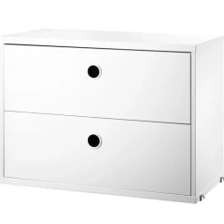String Furniture String chest with 2 drawers, 58 x 30 cm, white