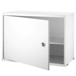 String Furniture String cabinet with swing door, 58 x 30 cm, white