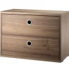 String Furniture String chest with 2 drawers, 58 x 30 cm, walnut