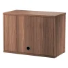 String Furniture String cabinet with flip door, 58 x 30 cm, walnut
