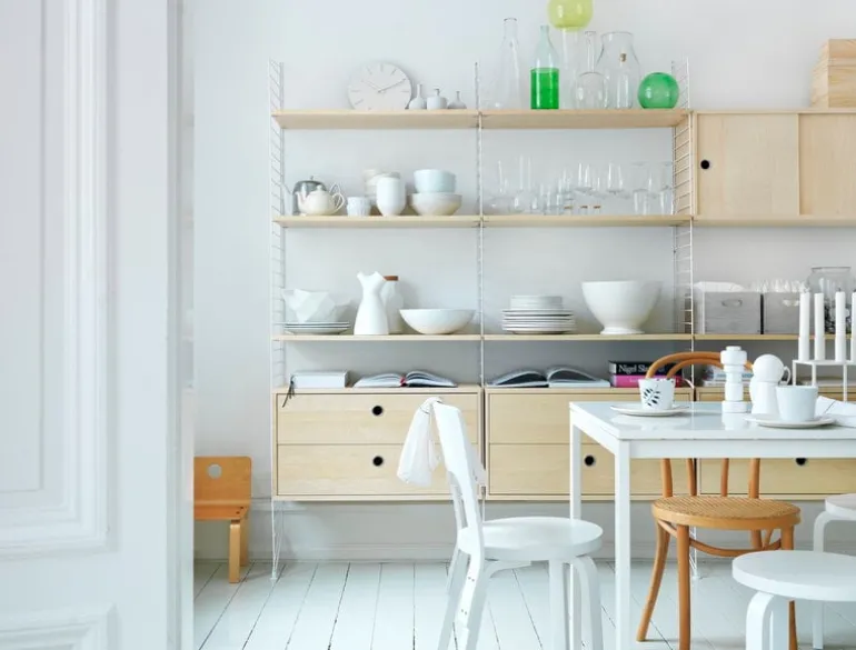 String Furniture String chest with 2 drawers, 78 x 30 cm, ash