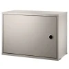 String Furniture String cabinet with swing door, 58 x 30 cm, beige