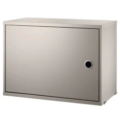 String Furniture String cabinet with swing door, 58 x 30 cm, beige