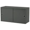 String Furniture String cabinet, 78 x 30 cm, dark grey