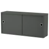 String Furniture String cabinet, 78 x 20 cm, dark grey