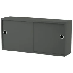String Furniture String cabinet, 78 x 20 cm, dark grey