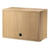 String Furniture String cabinet with flip door, 58 x 30 cm, oak