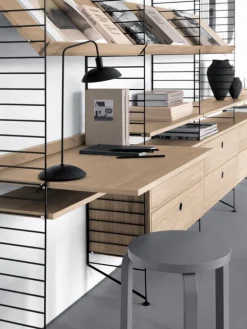 String Furniture String chest with 2 drawers, 58 x 30 cm, oak