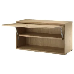String Furniture String cabinet with flip door, 78 x 30 cm, oak