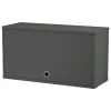 String Furniture String cabinet with flip door, 78 x 30 cm, dark grey