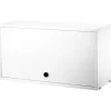 String Furniture String cabinet with flip door, 78 x 30 cm, white