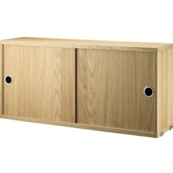 String Furniture String cabinet, 78 x 20 cm, oak