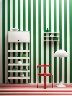 String Furniture String cabinet with flip door, 58 x 30 cm, white