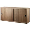 String Furniture String cabinet, 78 x 20 cm, walnut