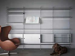 String Furniture String cabinet, 78 x 20 cm, grey