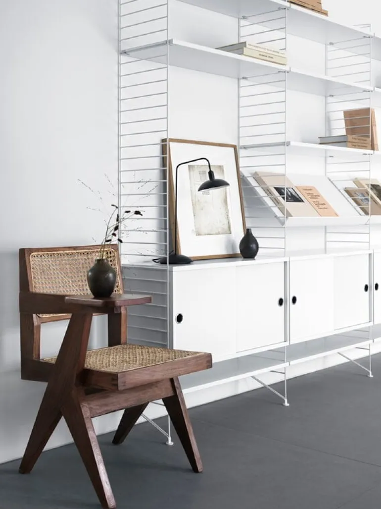 String Furniture String cabinet, 78 x 20 cm, white