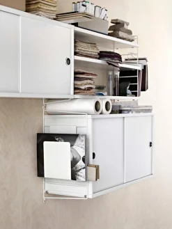 String Furniture String cabinet, 78 x 20 cm, white