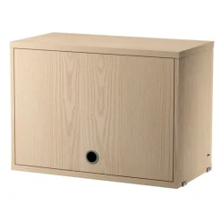 String Furniture String cabinet with flip door, 58 x 30 cm, ash