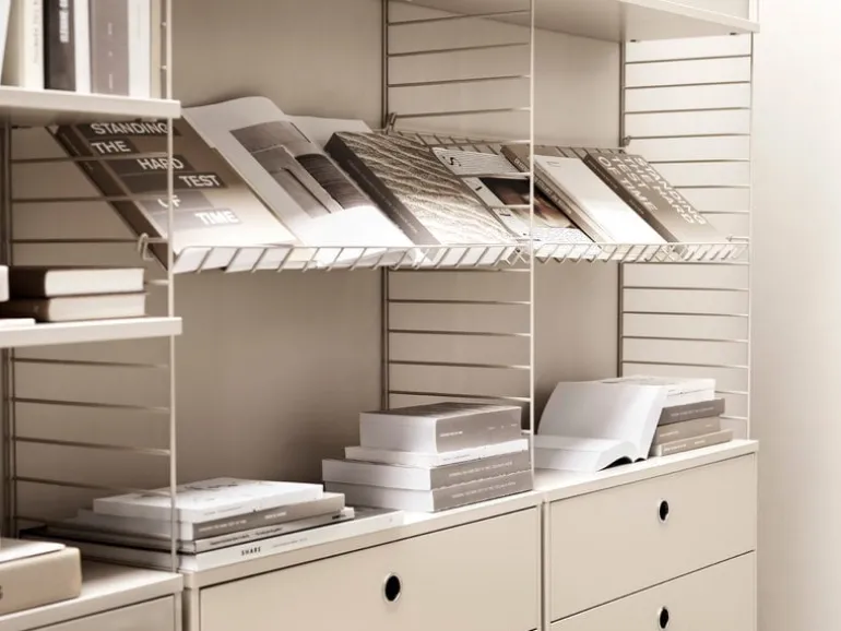 String Furniture String chest with 2 drawers, 78 x 30 cm, beige