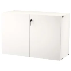 String Furniture String cabinet with lock, 78 x 32 x 52 cm, white