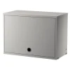 String Furniture String cabinet with flip door, 58 x 30 cm, grey