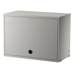 String Furniture String cabinet with flip door, 58 x 30 cm, grey