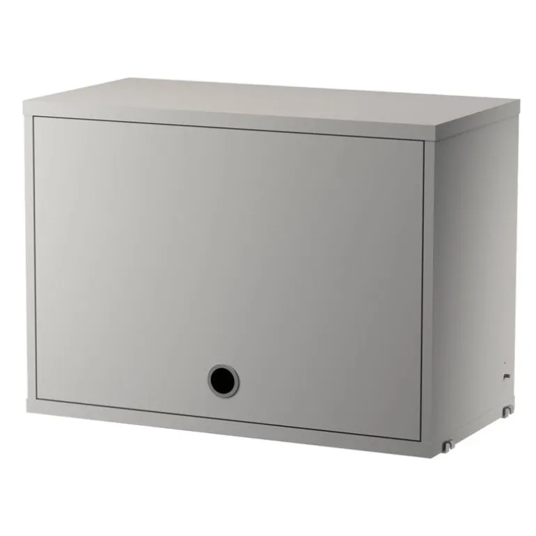 String Furniture String cabinet with flip door, 58 x 30 cm, grey