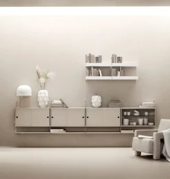 String Furniture String cabinet, 78 x 30 cm, beige