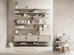 String Furniture String cabinet, 78 x 30 cm, beige
