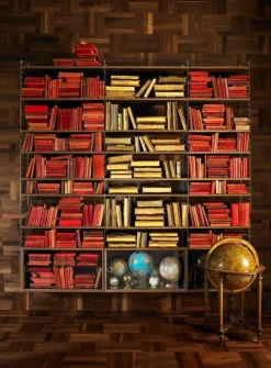 String Furniture String display cabinet w/ sliding glass doors, 78x30 cm, walnut