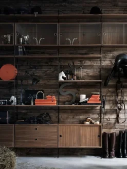 String Furniture String floor panel 200 x 30 cm, 2 pack, black