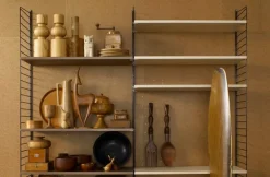 String Furniture String floor panel 200 x 30 cm, 2 pack, black