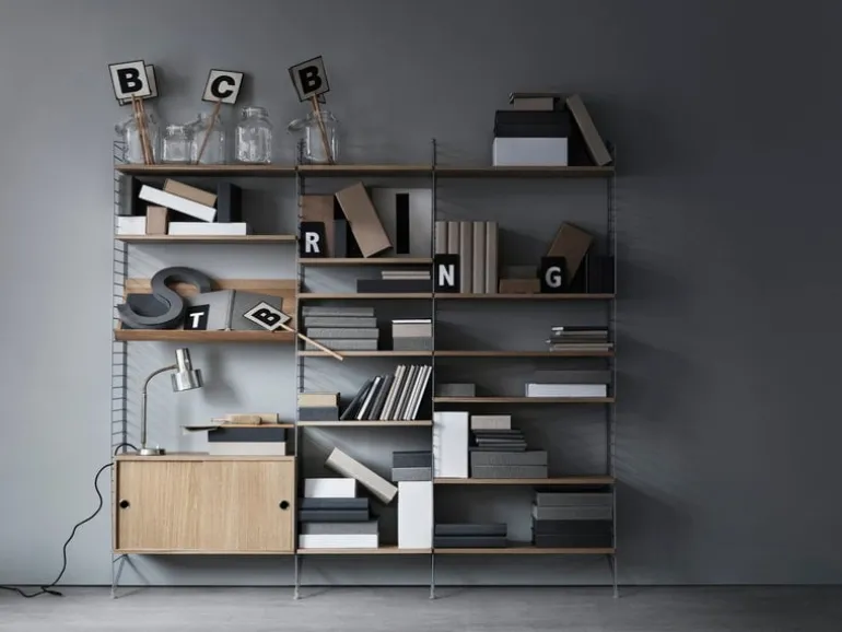 String Furniture String floor panel 200 x 30 cm, 1-pack, grey