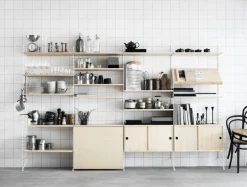 String Furniture String floor panels 200 x 30 cm, 2-pack, white